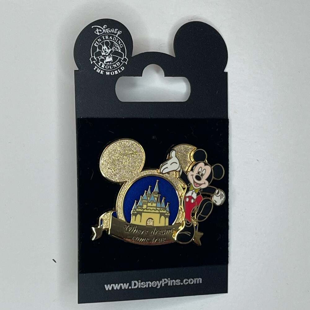 Disney Parks 'Where Dreams Come True' Mickey Mouse & Castle Pin
